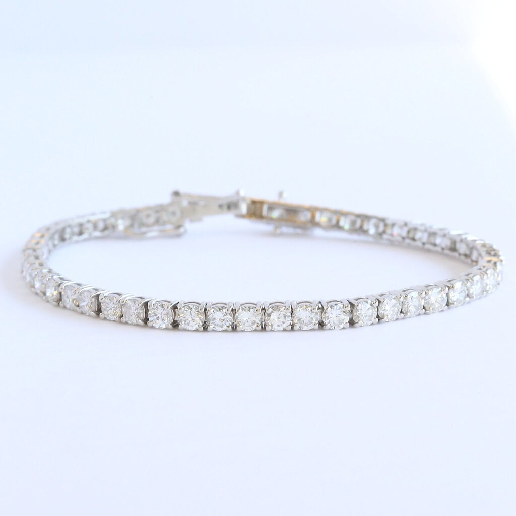 American Jewelry 14k Whitew Gold 8.28ctw Diamond Tennis Bracelet (7.5")