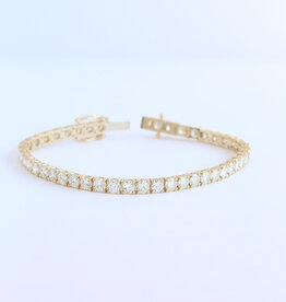 14k Yellow Gold 8.43ctw Diamond Tennis Bracelet (7.5")