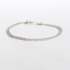 American Jewelry 14k White Gold 1ctw Diamond Tennis Bracelet (7.5")