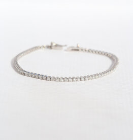 American Jewelry 14k White Gold 1ctw Diamond Tennis Bracelet (7.5")