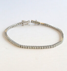 American Jewelry 14k White Gold 3.13ctw Diamond Tennis Bracelet (7.5")