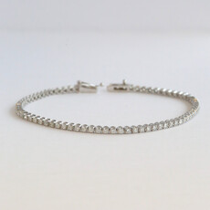 American Jewelry 14k White Gold 1.42ctw Diamond Tennis Bracelet (7.5")