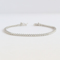 American Jewelry 14k White Gold 1.30ctw Diamond Tennis Bracelet (7.5")