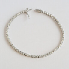 American Jewelry 14k White Gold 1.28ctw Diamond Tennis Bracelet (7.5")