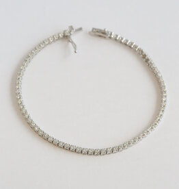 American Jewelry 14k White Gold 1.28ctw Diamond Tennis Bracelet (7.5")