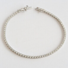 American Jewelry 14k White Gold 1.36ctw Diamond Tennis Bracelet(7.5")