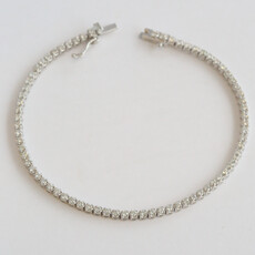 American Jewelry 14k White Gold 1.30ctw Diamond Tennis Bracelet (7.5")