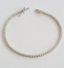 American Jewelry 14k White Gold 1.30ctw Diamond Tennis Bracelet (7.5")