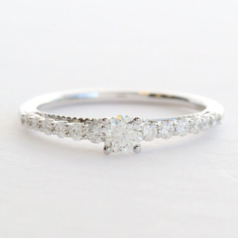 American Jewelry 14k White Gold .49ctw (.23ctr) Diamond Solitaire Ring