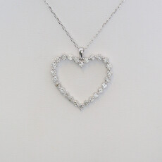 American Jewelry 14k White Gold .84ct Opal .53ct London Blue Topaz & Diamond Accent Necklace