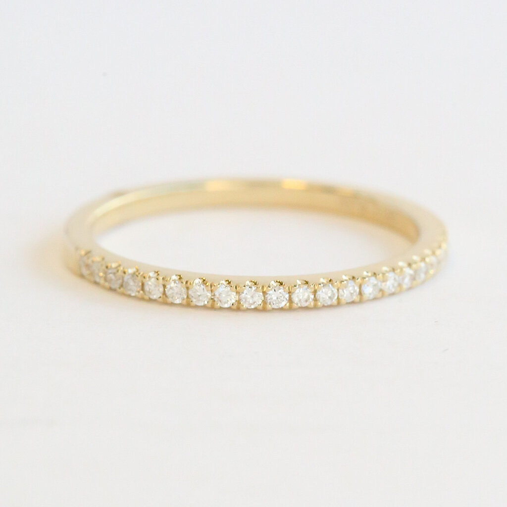 American Jewelry 14k Yellow Gold .20ctw Diamond Straight Wedding Band