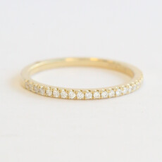 American Jewelry 14k Yellow Gold .20ctw Diamond Straight Wedding Band