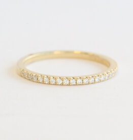 American Jewelry 14k Yellow Gold .20ctw Diamond Straight Wedding Band