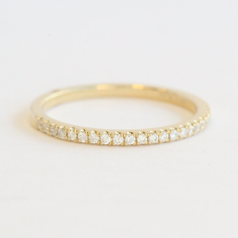 American Jewelry 14k Yellow Gold .20ctw Diamond Straight Wedding Band