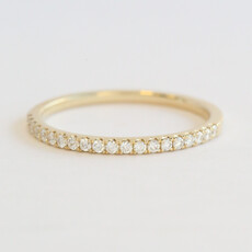 American Jewelry 14k Yellow Gold .20ctw Diamond Straight Wedding Band