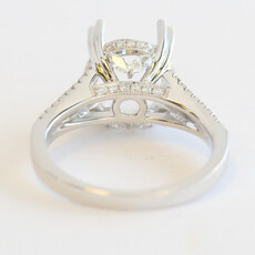 American Jewelry 14k White Gold .60ctw Diamond Split Shank Marquise Accent Semi Mount Engagement Ring