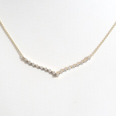 American Jewelry 14k Yellow Gold .42ctw Diamond V Necklace