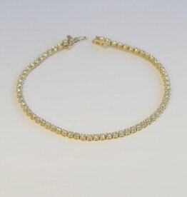 American Jewelry 14k Yellow Gold 1.78ctw Diamond Tennis Bracelet (7")