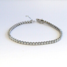 American Jewelry 14k White Gold 2.25ctw Diamond Tennis Bracelet (7")