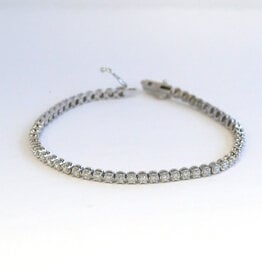 American Jewelry 14k White Gold 2.25ctw Diamond Tennis Bracelet (7")