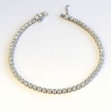 American Jewelry 14k White Gold 2.27ctw Diamond Tennis Bracelet (7")