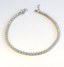 American Jewelry 14k White Gold 2.27ctw Diamond Tennis Bracelet (7")