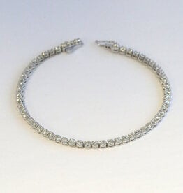 American Jewelry 14k White Gold 2.20ctw Diamond Tennis Bracelet (7")