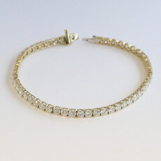 American Jewelry 14k Yellow Gold 11.50ctw Lab Grown Diamond Tennis Bracelet