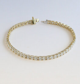 American Jewelry 14k Yellow Gold 11.50ctw Lab Grown Diamond Tennis Bracelet