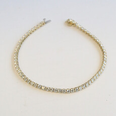 American Jewelry 14k Yellow Gold 5.51ctw Lab Grown Diamond Tennis Bracelet (8")