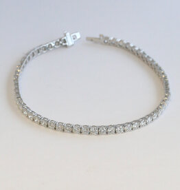 American Jewelry 14k White Gold 8ctw Lab Grown Diamond Tennis Bracelet (8")