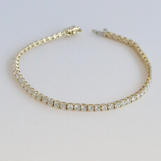 American Jewelry 14k Yellow Gold 5.00ctw Lab Grown Diamond Tennis Bracelet (8")