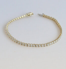 American Jewelry 14k Yellow Gold 5.00ctw Lab Grown Diamond Tennis Bracelet (8")