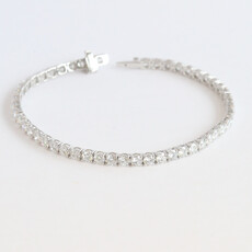 American Jewelry 14k White Gold 7ctw Lab Grown Diamond Tennis Bracelet (8")
