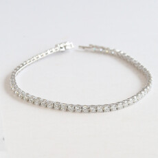 American Jewelry 14k White Gold 5ctw Lab Grown Diamond Tennis Bracelet (8")