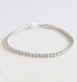 American Jewelry 14k White Gold 5ctw Lab Grown Diamond Tennis Bracelet (8")