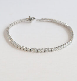 American Jewelry 14k White Gold 5ctw Lab Grown Diamond Tennis Bracelet (8")