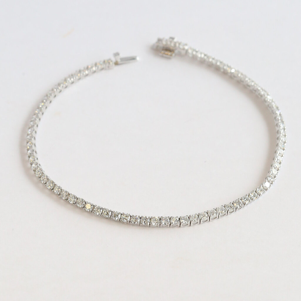 American Jewelry 14k White Gold 1ctw Lab Grown Diamond Tennis Bracelet (8")