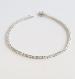American Jewelry 14k White Gold 1ctw Lab Grown Diamond Tennis Bracelet (8")