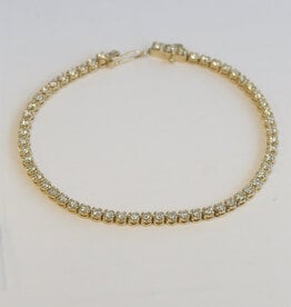 American Jewelry 14k Yellow Gold 2.20ctw Diamond Tennis Bracelet (7.5")