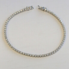American Jewelry 14k White Gold 1.56ctw Diamond Tennis Bracelet (7.5")
