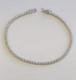 American Jewelry 14k White Gold 1.56ctw Diamond Tennis Bracelet (7.5")