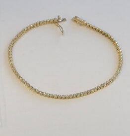 American Jewelry 14k Yellow Gold 1.02ctw Diamond Tennis Bracelet (7.5)