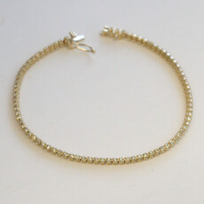 American Jewelry 14k Yellow Gold 1ctw Diamond Tennis Bracelet (7.5")