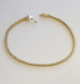 American Jewelry 14k Yellow Gold 1ctw Diamond Tennis Bracelet (7.5")