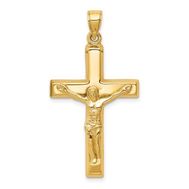 American Jewelry 14k Yellow Gold Crucifix Pendant (NO CHAIN)