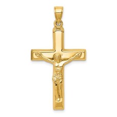 American Jewelry 14k Yellow Gold Crucifix Pendant (NO CHAIN)