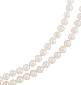 American Jewelry 14k Yellow Gold 7.5-8mm Akoya Pearl Strand Necklace (36")