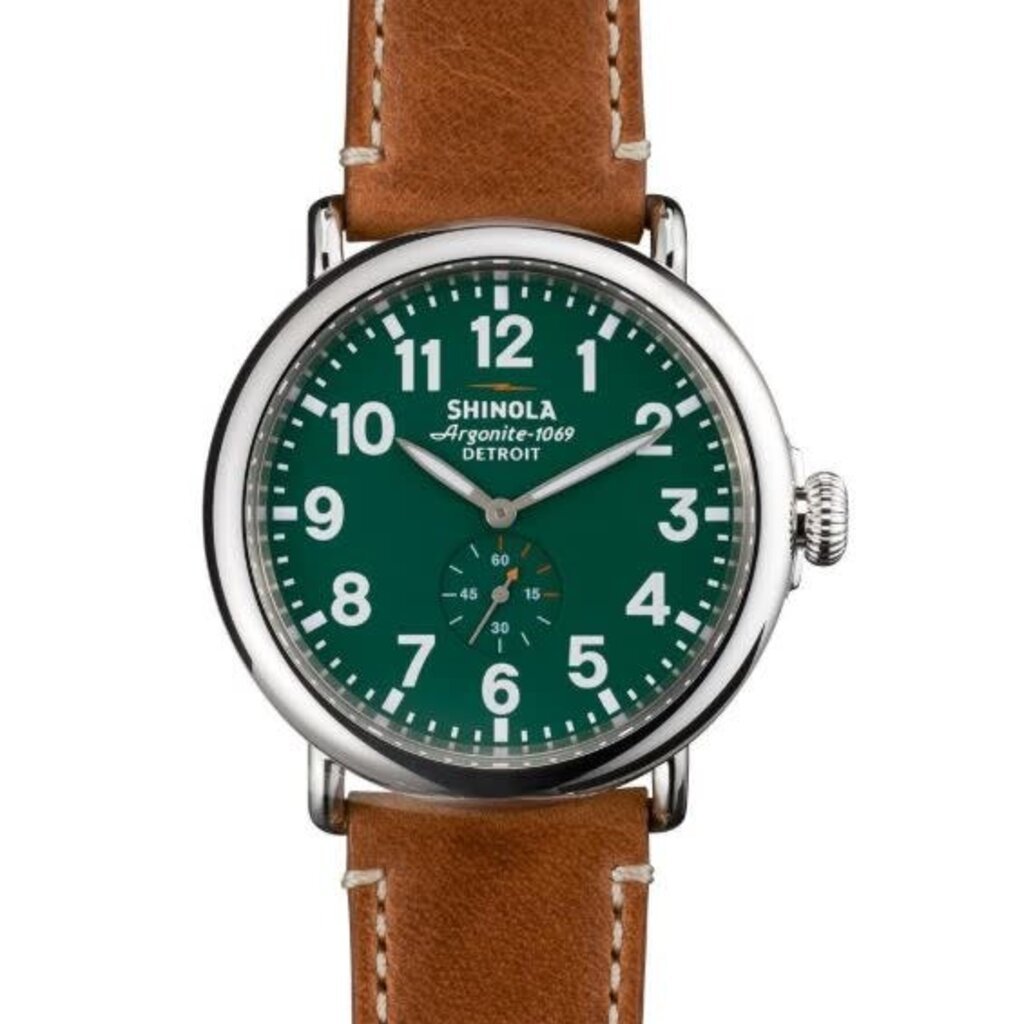 Shinola Shinola Runwell 47mm Largo, Tan Leather Strap