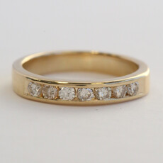 American Jewelry ESTATE 14K Yellow Gold 1/2ctw Diamond Channel Set Wedding Band
